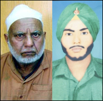 जेल के दौरान कश्मीर सिंह का फ़ोटो(बाएँ) और जेल जाने से पहले कश्मीर सिंह