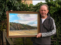 Man with a painting 203