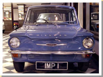 Photograph of the first Hillman Imp to come off the production line, which was presented to the Duke of Edinburgh.