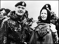 Margaret Thatcher Falkland'da