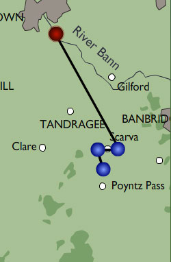 Portadown to Pontzpass map