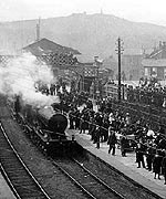Crowds at Redruth station