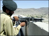 يک سرباز پاکستانی در وزيرستان جنوبی