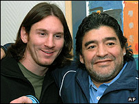 مسی و مارادونا