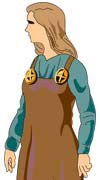 Sketch of Viking woman