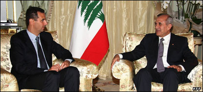 بشار اسد، میشل سلیمان