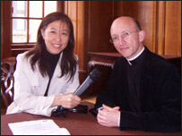 Yang Li and Canon Martin Warner at St. Paul's Cathedral