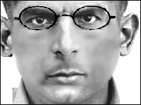 एक संदिग्ध चरमपंथी का स्केच