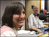 Bryony Allen with Simon Talbot at BBC Suffolk