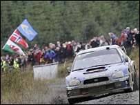 Subaru yn cystadlu yng Nghymru