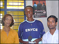 Umaru Fofana with patients at the Humsafar Trust