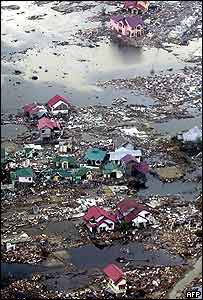 يکی از محله های ويران شده در ميلابو