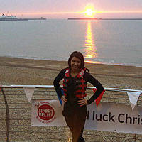 Christine posing for pics