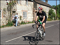 Cycling through Cerne Abbas