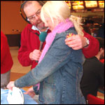 Ian and customer in Burger King ironing