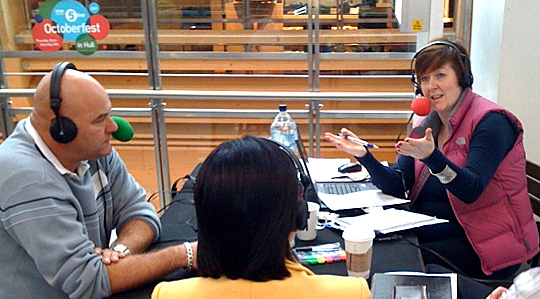 Shelagh Fogarty in St Stephen's shopping centre in Hull