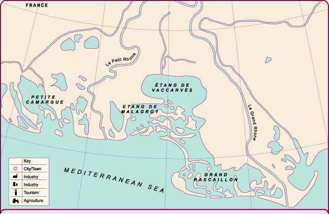 Map of the Camargue