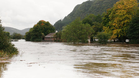 The river Conwy at Llanrwst. Photo: Rob Davies