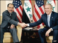 بوش و مالکی - AP