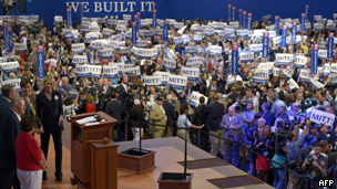 美国共和党在佛罗里达州坦帕召开的全国代表大会正式提名米特·罗姆尼为总统候选人（29/08/2012）