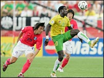 Cena do jogo Coréia do Sul x Togo