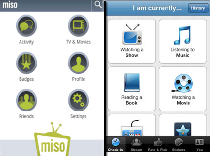 Imágenes de Miso y GetGlue