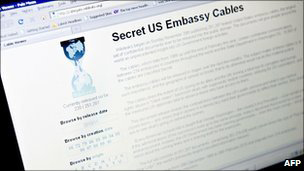 Wikileaks website from 28 November 2010