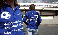 Members of the welcome team at Frankfurt airport