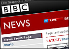 A graphic of the BBC News website