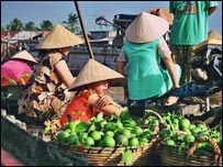 Buôn bán trên sông Cửu Long