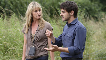 DI Rebecca Flint (Tamzin Outhwaite) and Dr Christian King (Emun Elliott)
