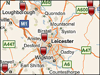 School Report interactive map