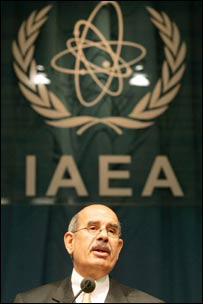O presidente da AIEA, Mohamed El Baradei