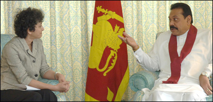 AI Secretary General Irene Khan with President Rajapaksha