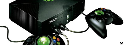 An Xbox games console and controller