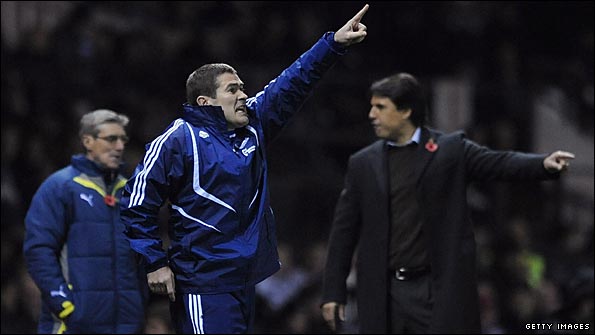 Clough tries to get his message across