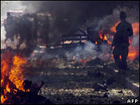 Local da explosão em Cabul