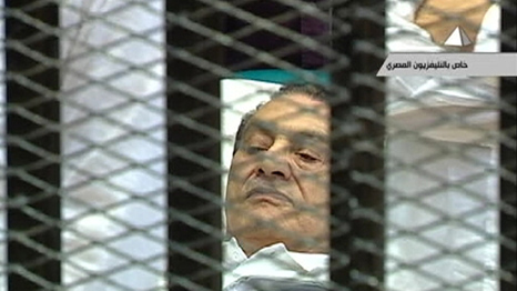 Former Egyptian President Hosni Mubarak in court (Reuters)
