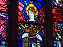 Stoke Minster stained glass window