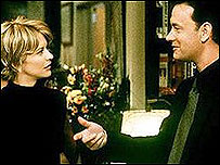 Meg Ryan e Tom Hanks em cena de 'Mensagem para Você'