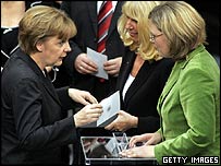 Angela Merkelová v Bundestagu