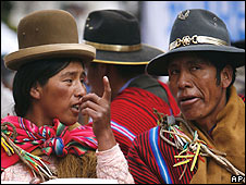 Indígenas en Bolivia