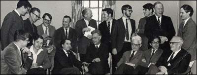 رورتی در جمع استادان دپارتمان فلسفه دانشگاه پرينستون 1968