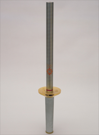 Photo: The torch design for the 1984 Winter Olympic Games