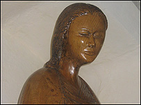 The wooden replica of Our Lady Of Grace