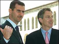 بشار اسد و بلر