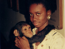 Marie-Claude and the chimpanzee