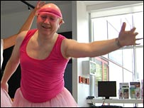 Paul Mooney dancing for Red Nose Day 2009