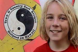 Eleven year old Ryan was born to surf...