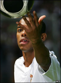 Robinho na apresentação no Real Madrid